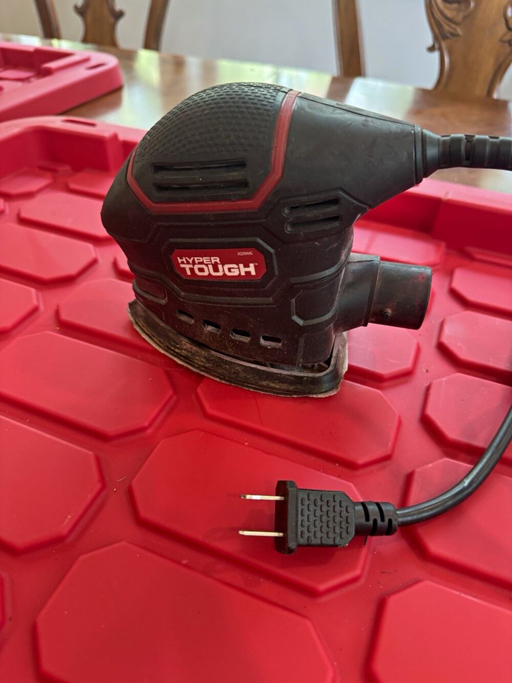 Hyper Tough AQ20044G 1.5A Corded Detail Sander, 120V, Black/Red